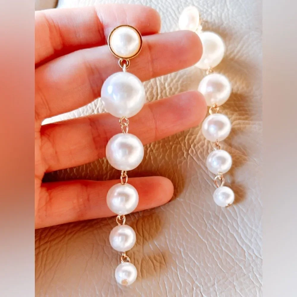 bohemian pearl drop earrings A303